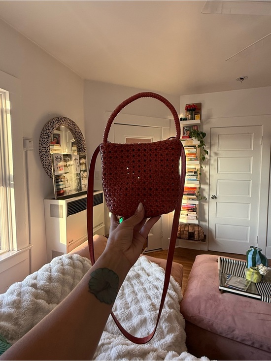 Madewell Handbags - Madewell Red Woven Crossbody Bag